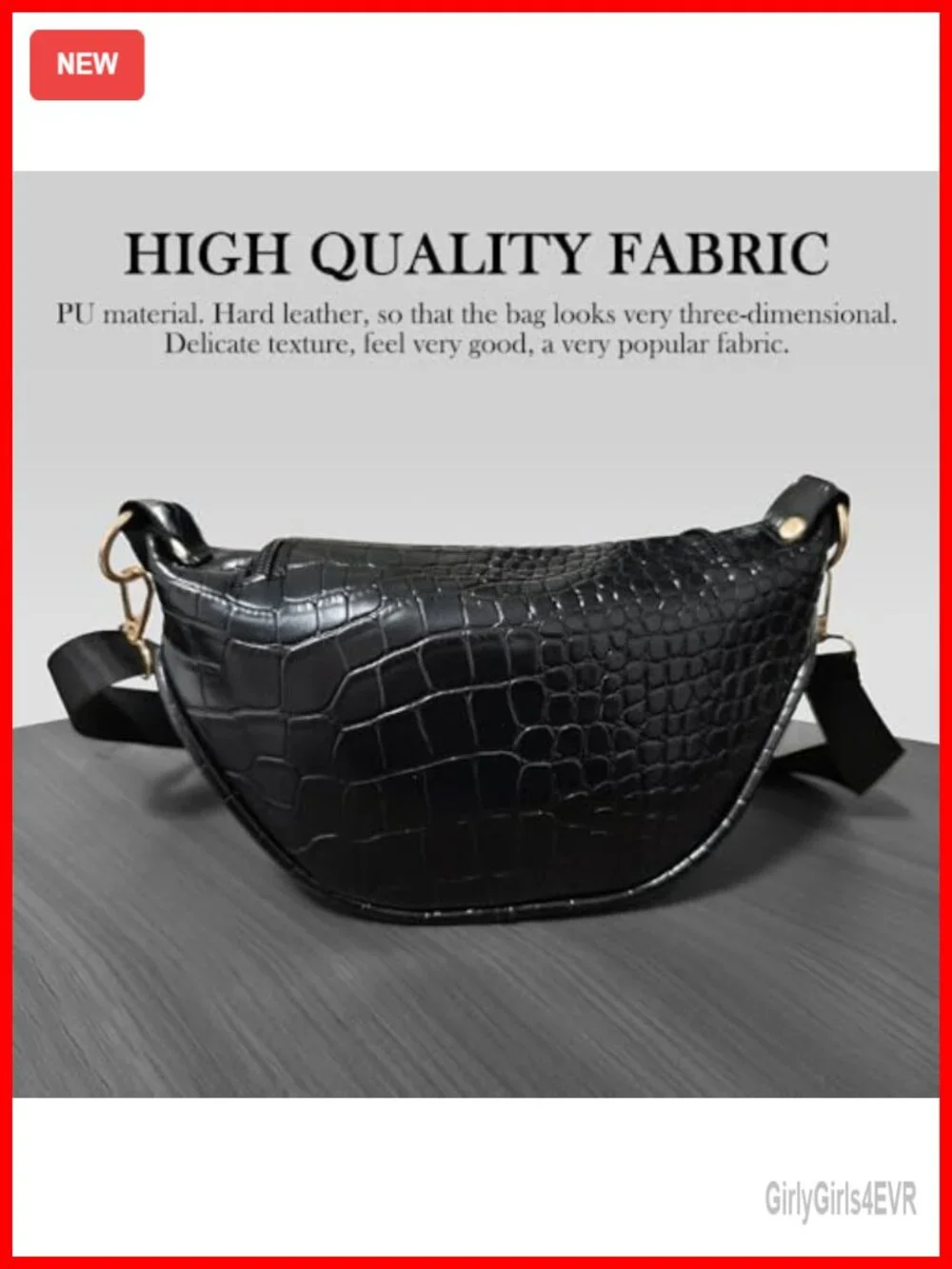 PU Leather Dumpling Hobo Bag Crescent Crossbody Saddle Shoulder Bag
